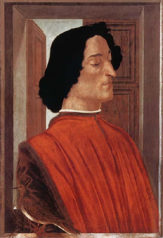 Sandro Botticelli Portrat of Giuliano de-Medici Norge oil painting art